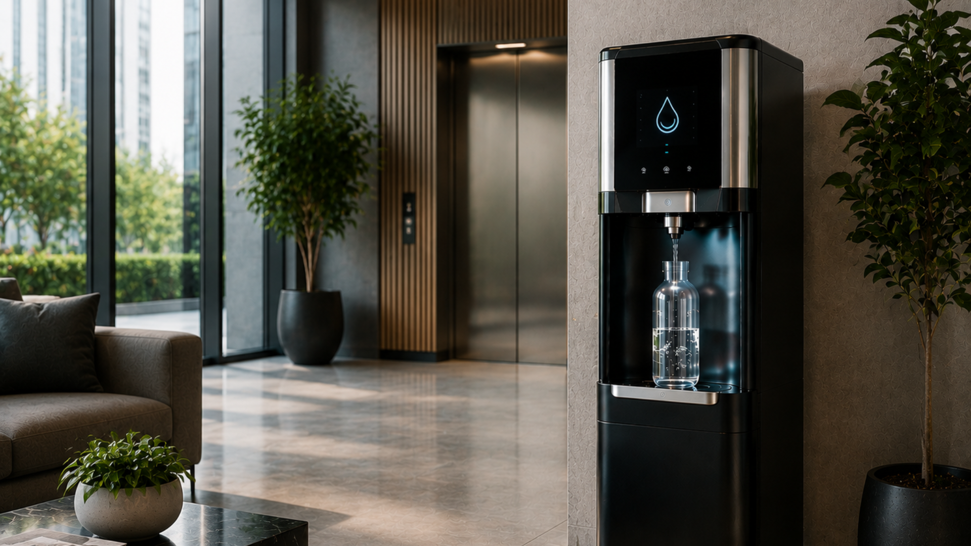 fuentes de agua en edificios inteligentes